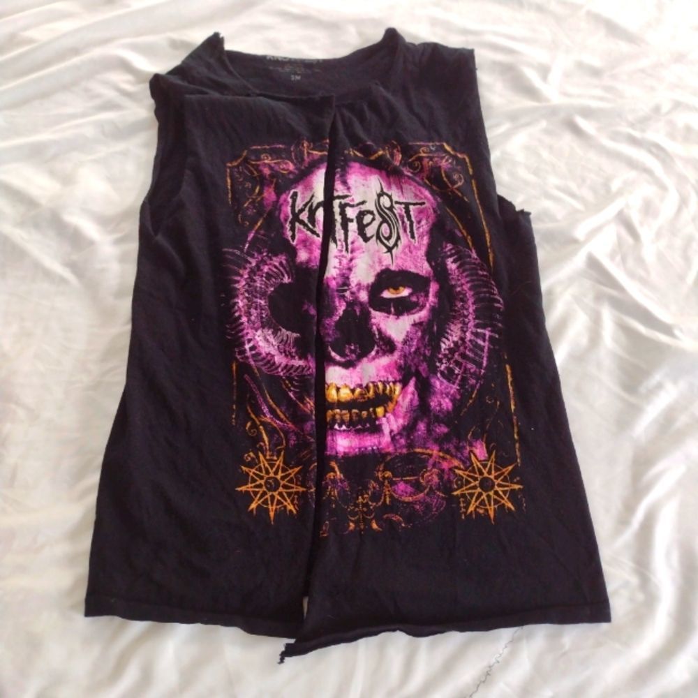 Knot fest slip knot Band Shirt vest size Small
